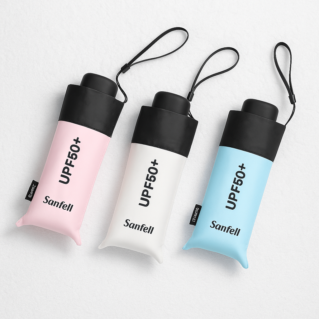 Portable UV Protection Mini Umbrella – Travel Size with Pouch