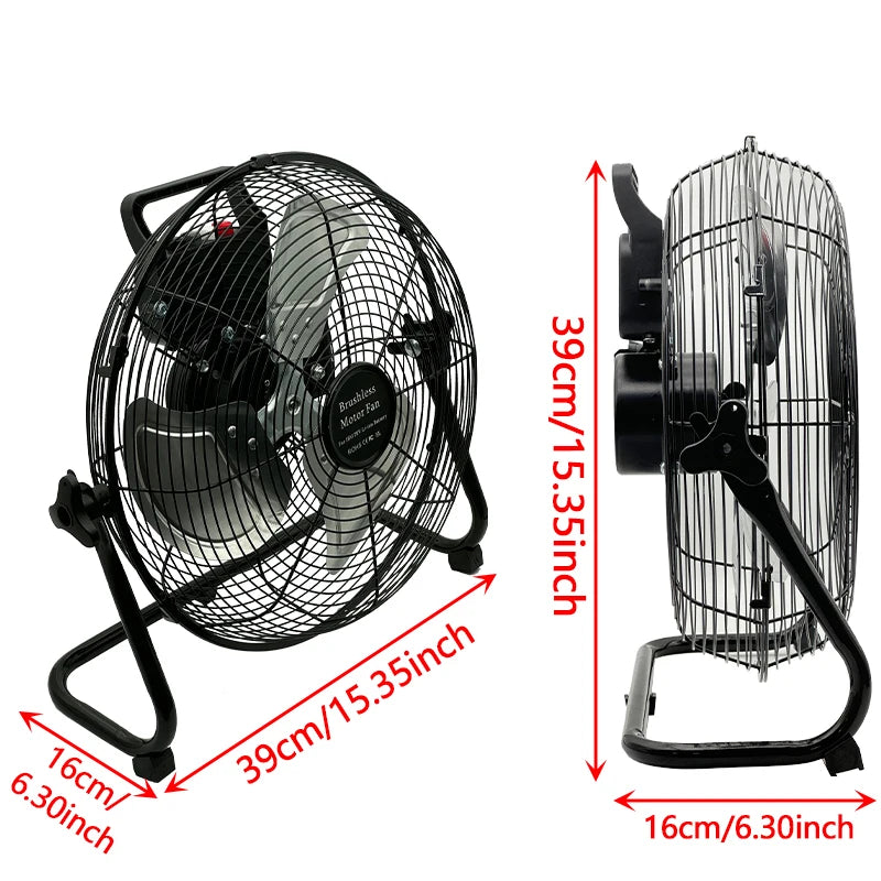 Outdoor Industrial Floor Fan – Brushless, 20V Battery Compatible (DeWalt)