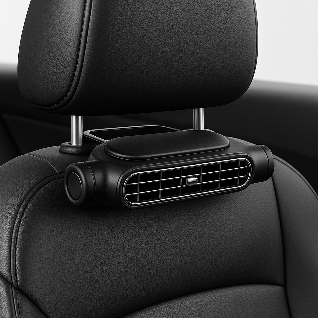 3-Speed Car Seat Fan – USB Powered Ventilation for Rear Passengers