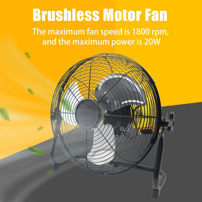 Outdoor Industrial Floor Fan – Brushless, 20V Battery Compatible (DeWalt)