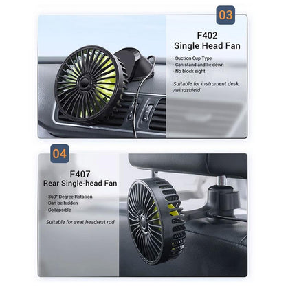 Mini Electric Car Fan – USB Dashboard Cooler for Vehicle Ventilation
